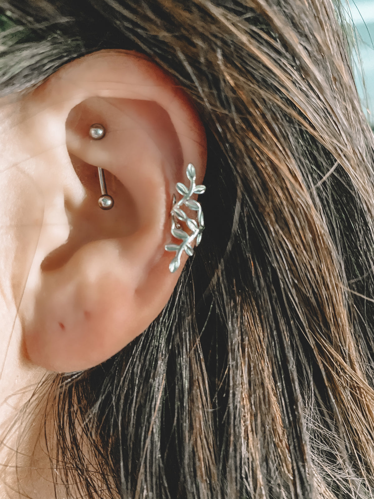 Oak- Sterling Silver Ear Cuff